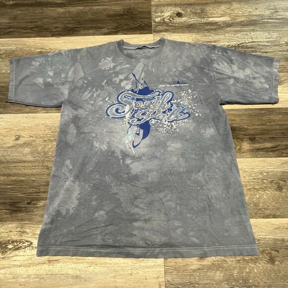Vintage Y2K‎ South Pole Gray Tie Dye Mens XL Graffiti Graphic T-Shirt Hip Hop - Picture 2 of 7
